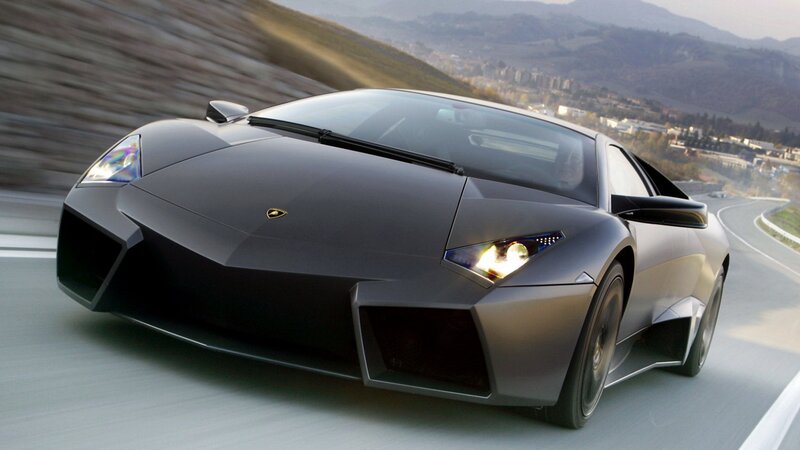 Lamborghini Reventon on a winding road