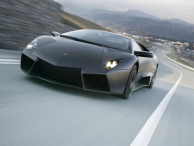 Lamborghini Reventon on a winding road