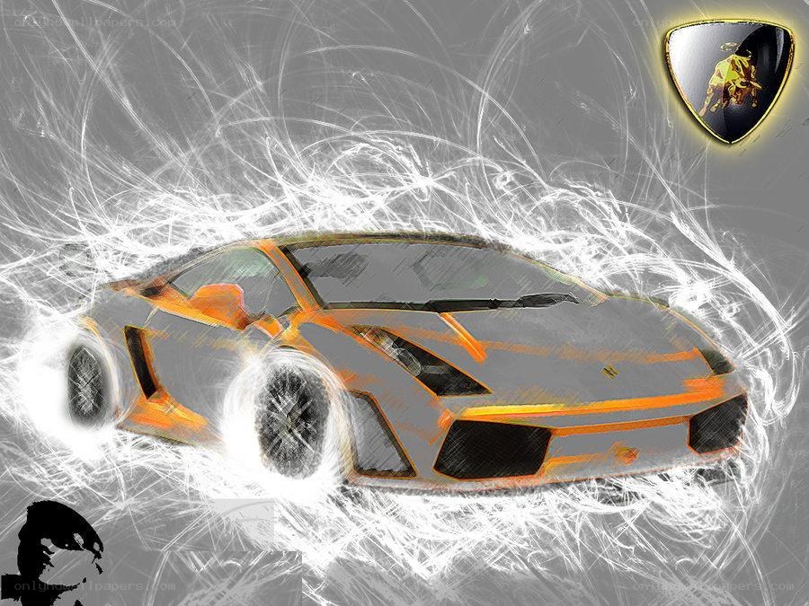Lamborghini sports car artwork