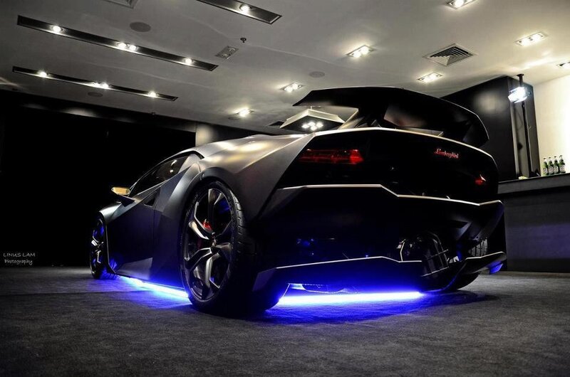Lamborghini Sports Car — Black, Dramatic, Photograph, Lighting