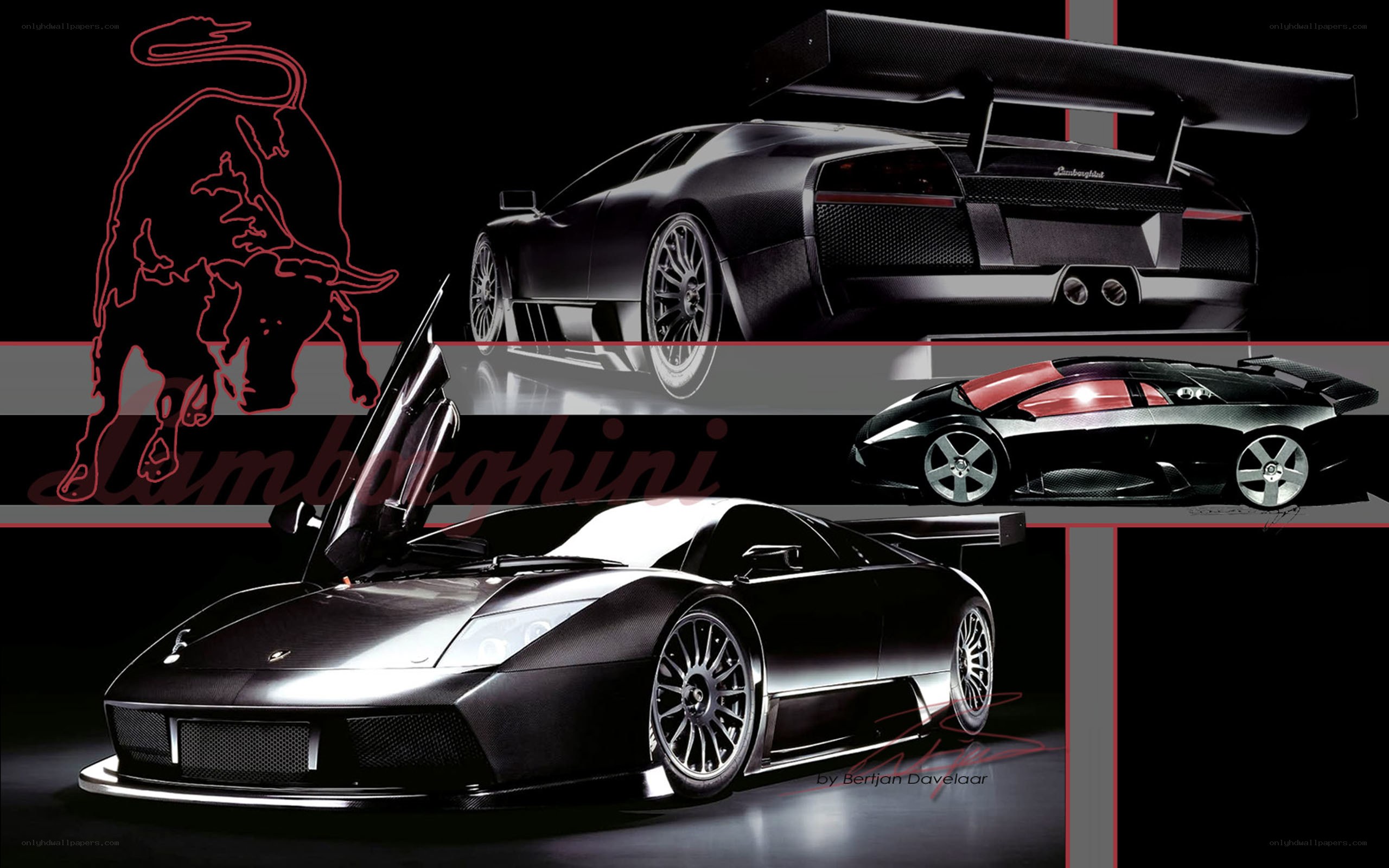 Lamborghini sports car collage