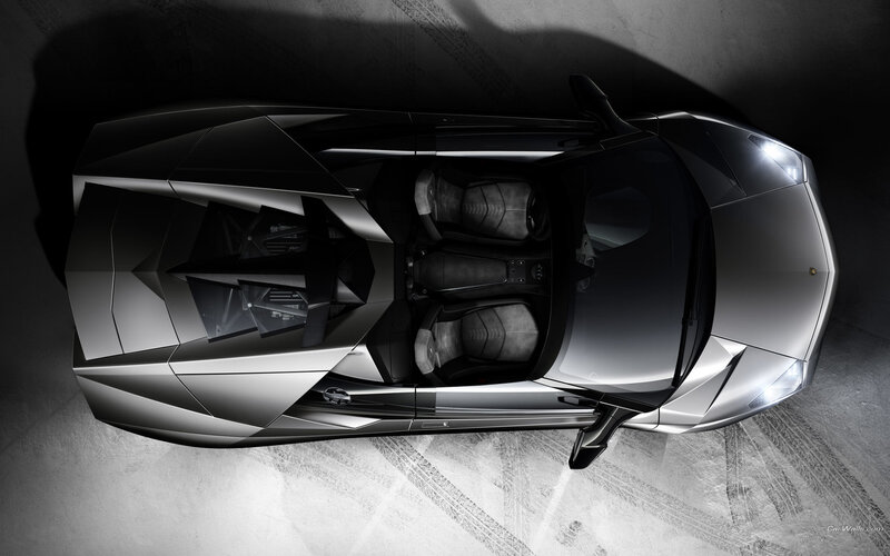 Lamborghini sports car from above
