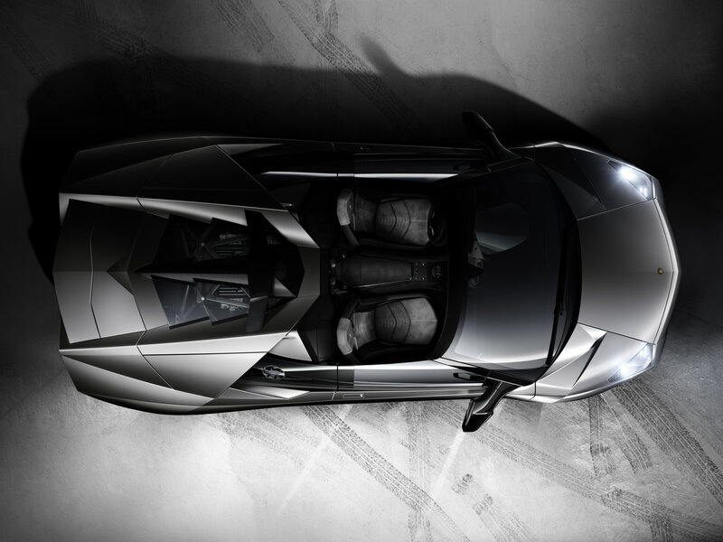 Lamborghini sports car from above