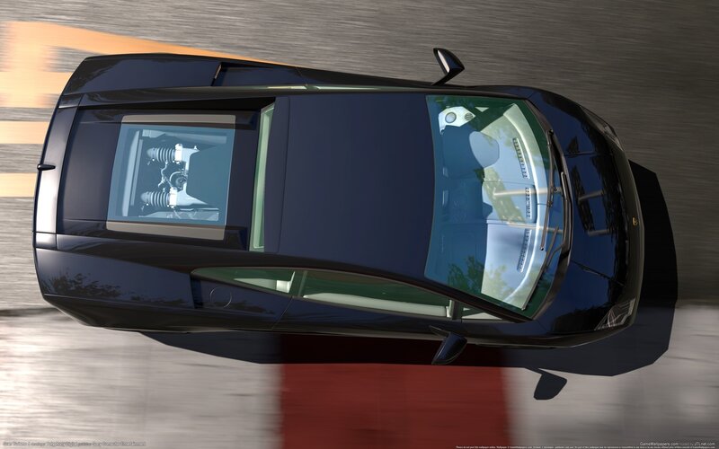 Lamborghini sports car from above