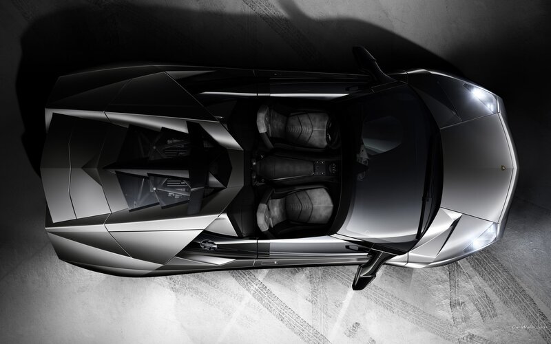 Lamborghini sports car from above