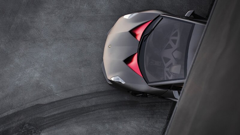 Lamborghini sports car from above