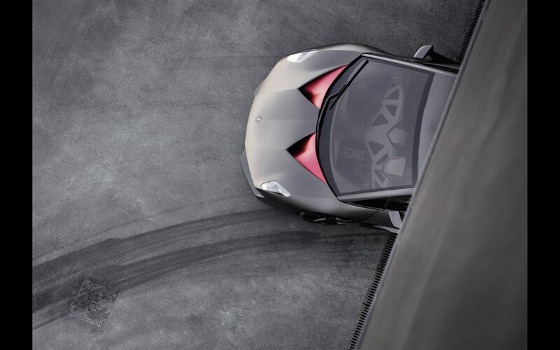 Lamborghini sports car from above