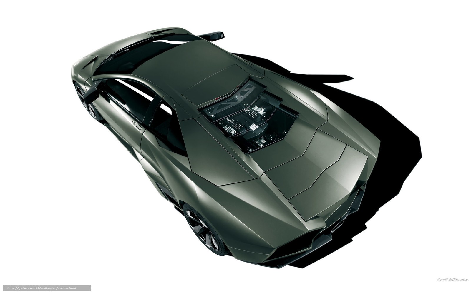 Lamborghini sports car from above