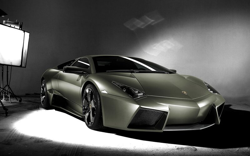 Lamborghini sports car in studio