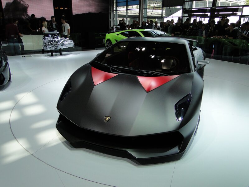 Lamborghini sports car on display
