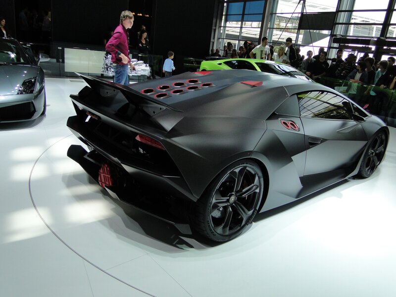 Lamborghini sports car on display