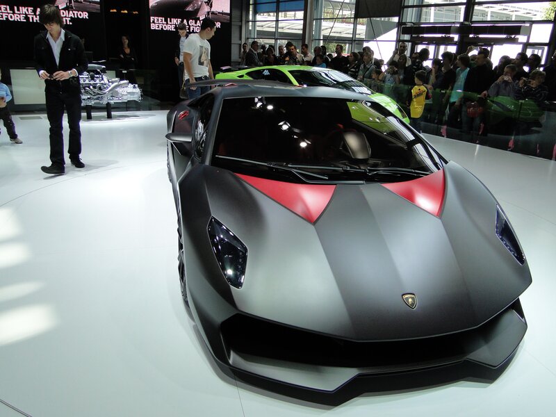 Lamborghini sports car on display