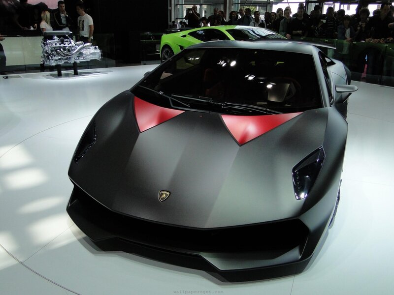 Lamborghini sports car on display