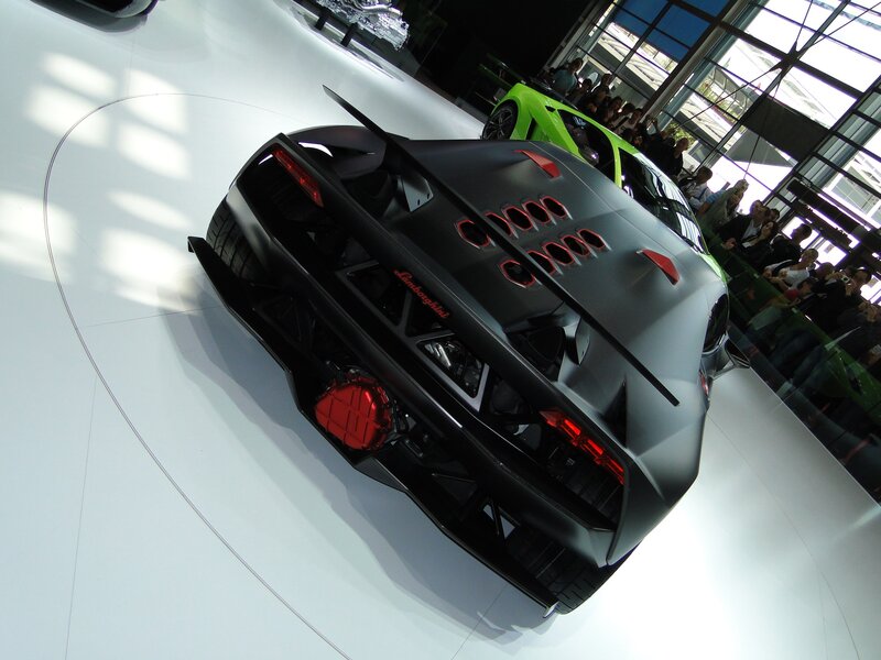Lamborghini sports car on display