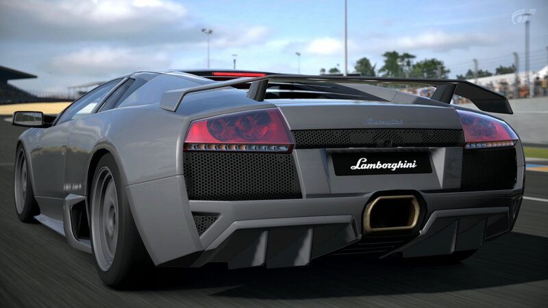 Lamborghini sports car on track