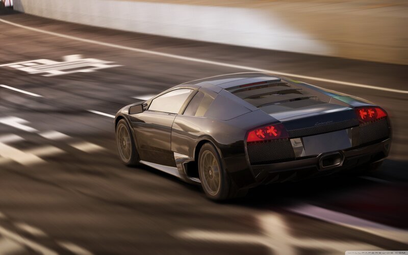 Lamborghini sports car on track
