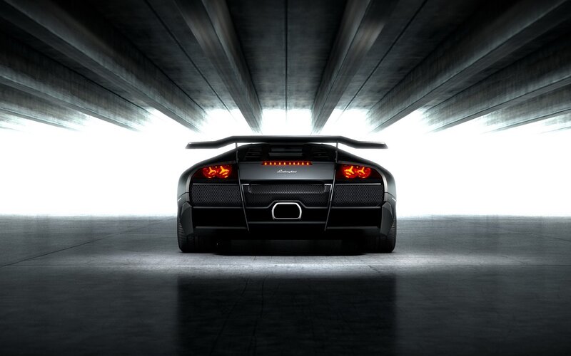 Lamborghini sports car rear view