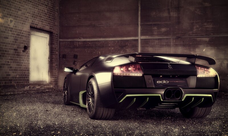 Lamborghini sports car rear view