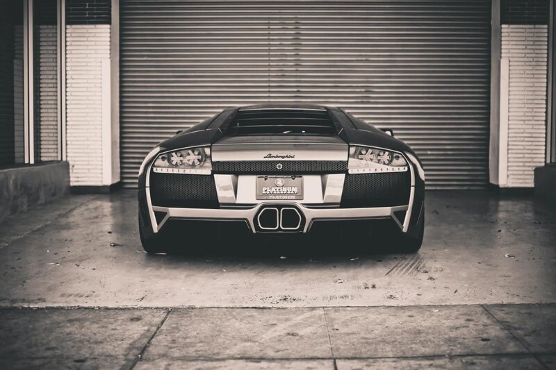 Lamborghini sports car rear view