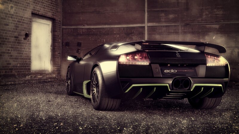 Lamborghini sports car rear view