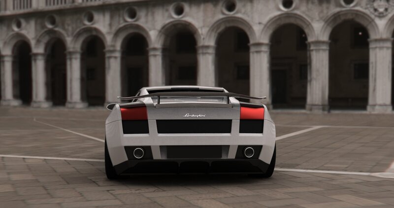 Lamborghini sports car rear view