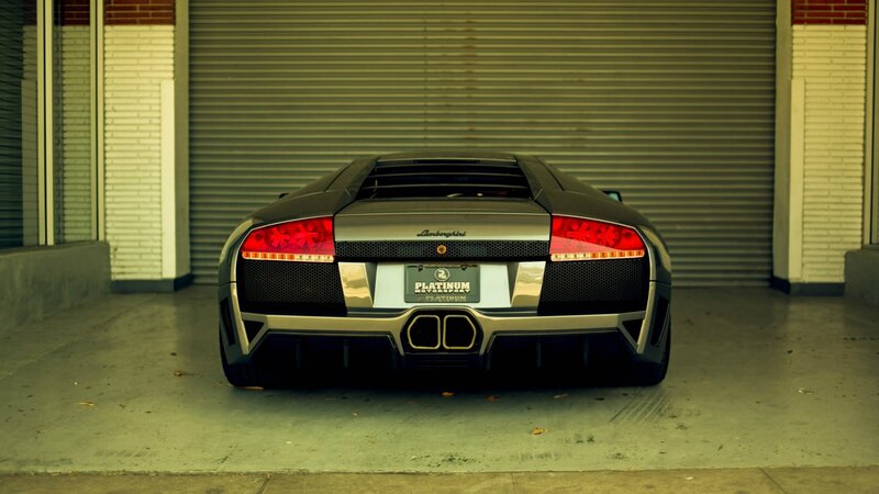 Lamborghini sports car rear view