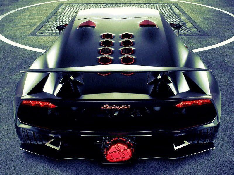 Lamborghini sports car rear view