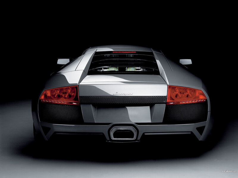 Lamborghini sports car rear view