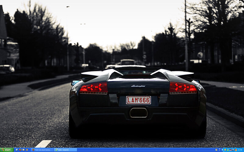 Lamborghini sports car rear view