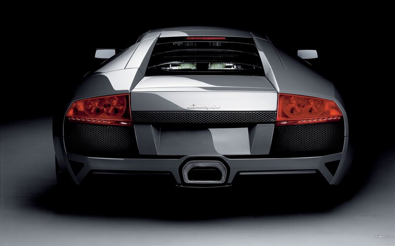 Lamborghini sports car rear view