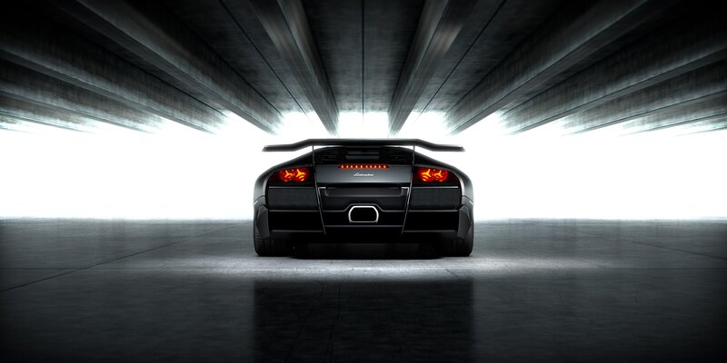 Lamborghini sports car rear view