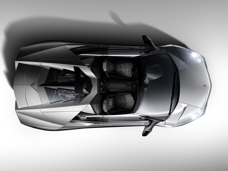 Lamborghini sports car top view