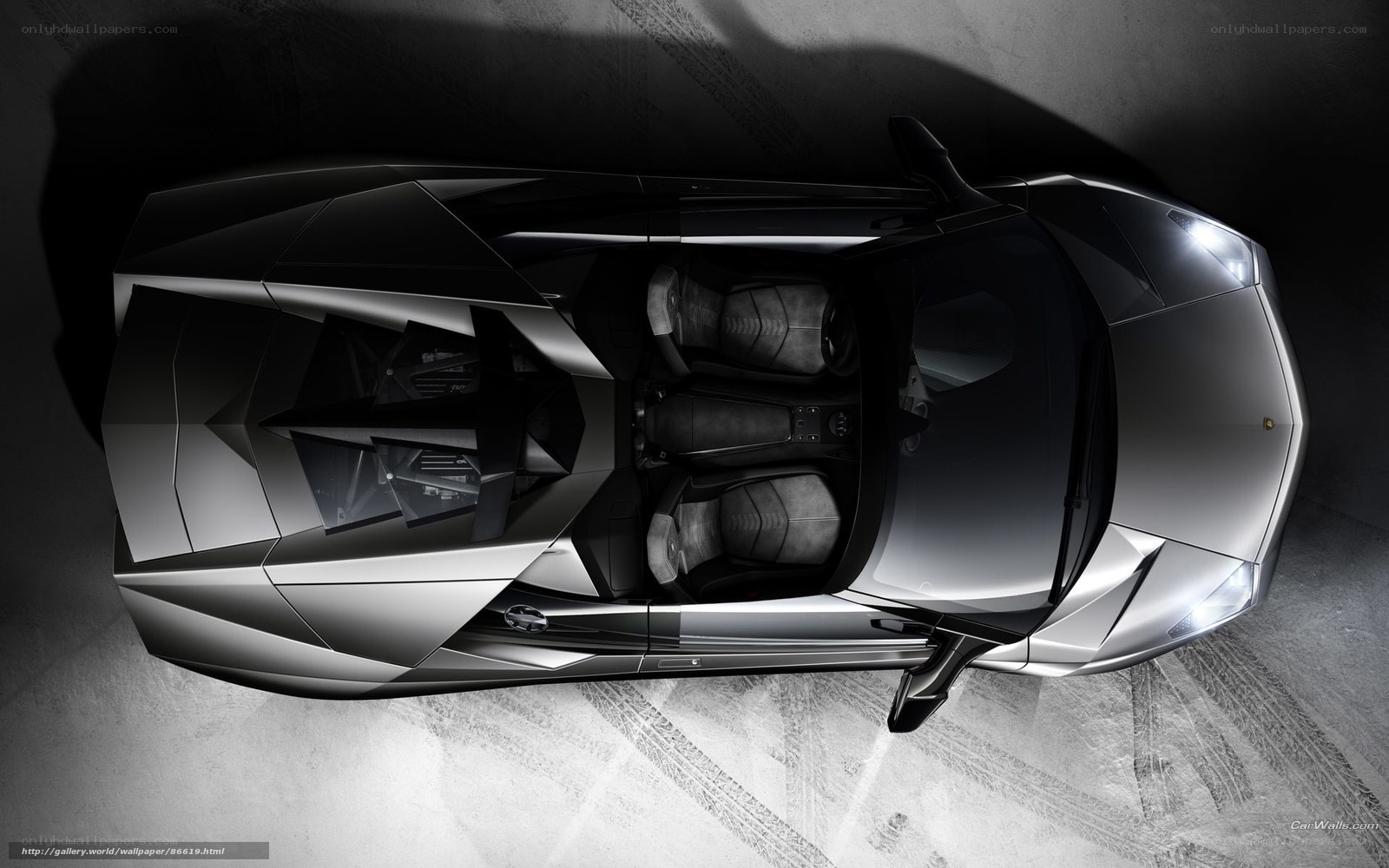 Lamborghini sports car top view