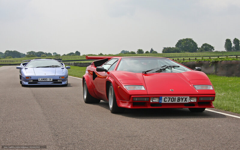 Lamborghini sports cars on track