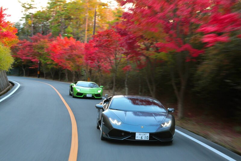 Lamborghini Sports Cars — Red, Dynamic