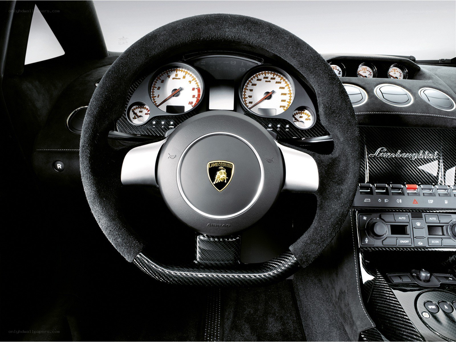 Lamborghini steering wheel interior