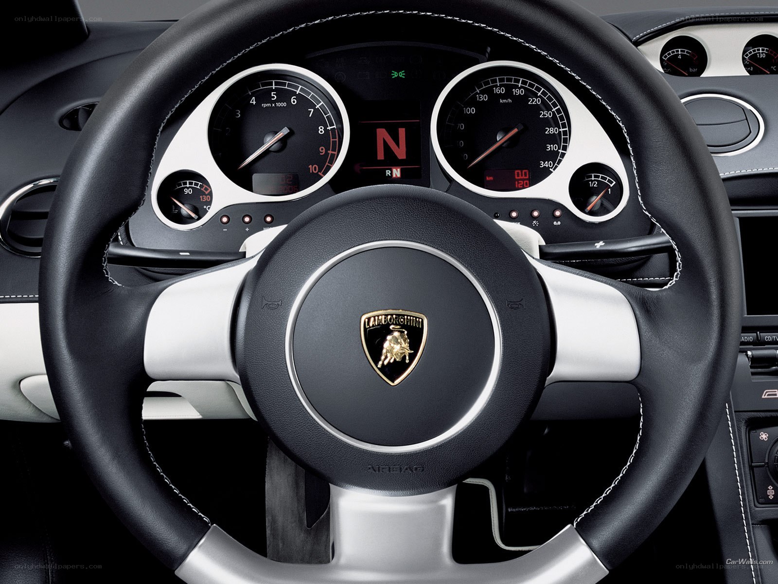 Lamborghini steering wheel interior