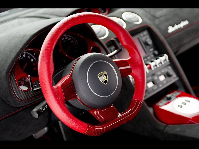Lamborghini Steering Wheel — Red