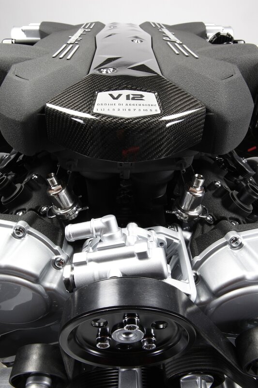 Lamborghini V12 Engine — Black