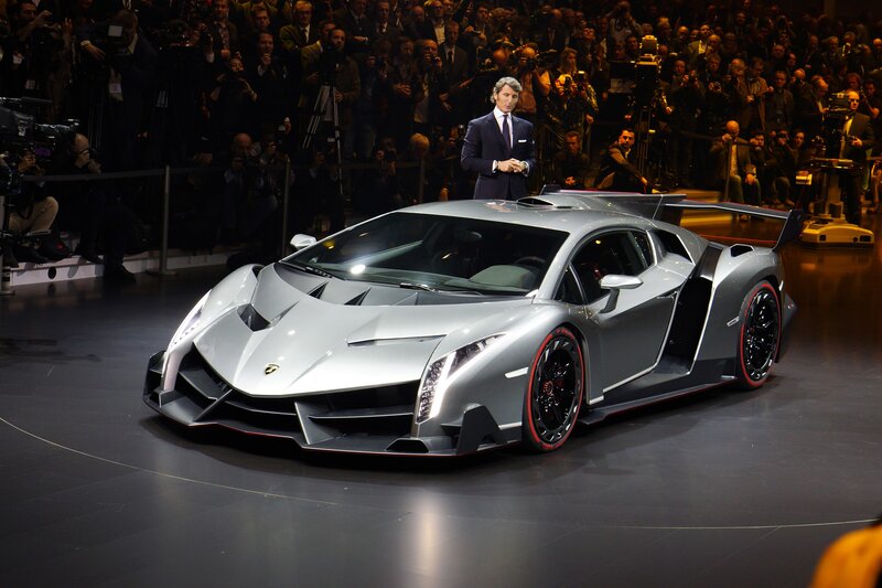 Lamborghini Veneno at auto show