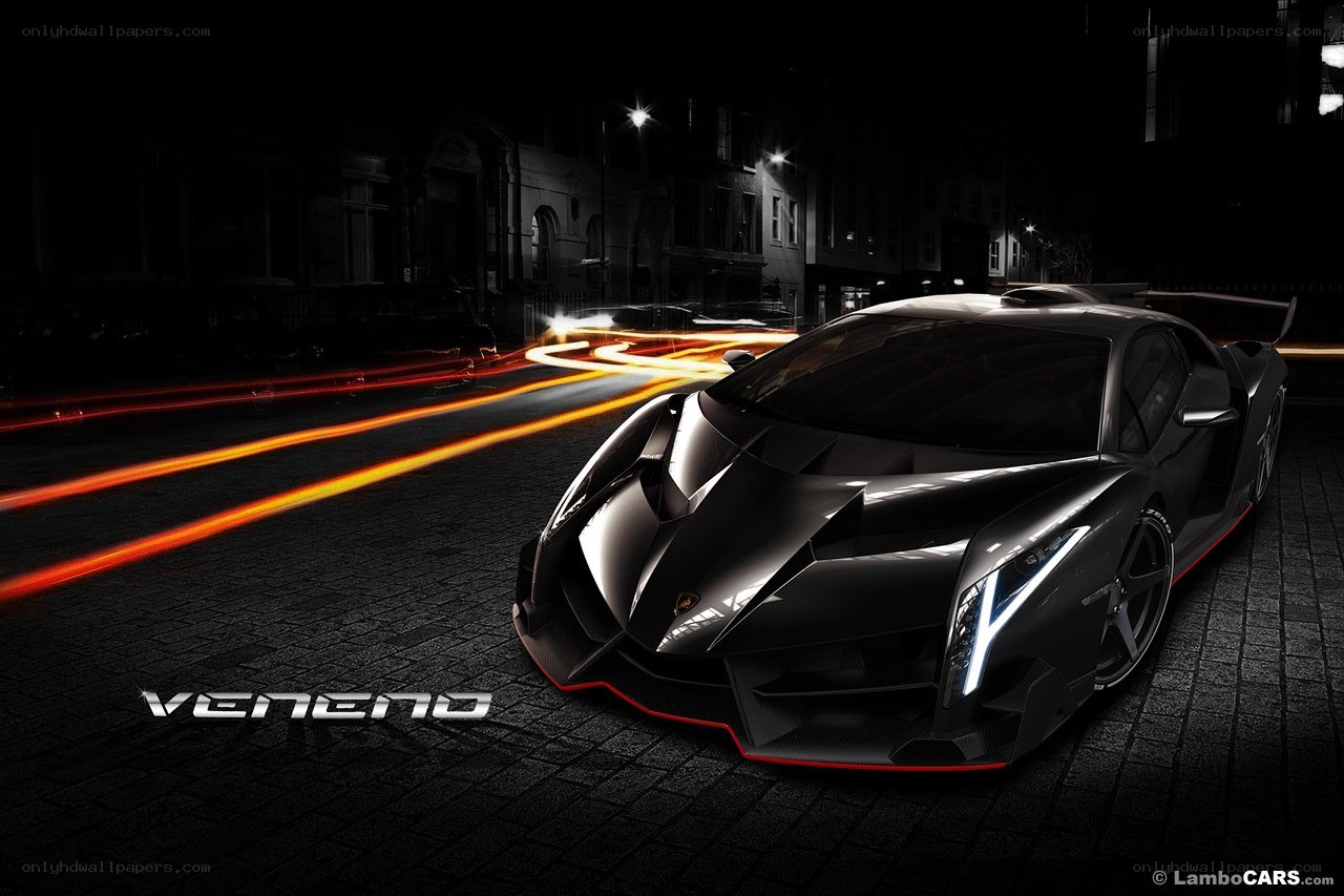 Lamborghini Veneno at night