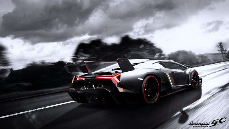 Lamborghini Veneno Car — Black