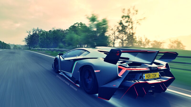 Lamborghini Veneno — Gray, Dynamic