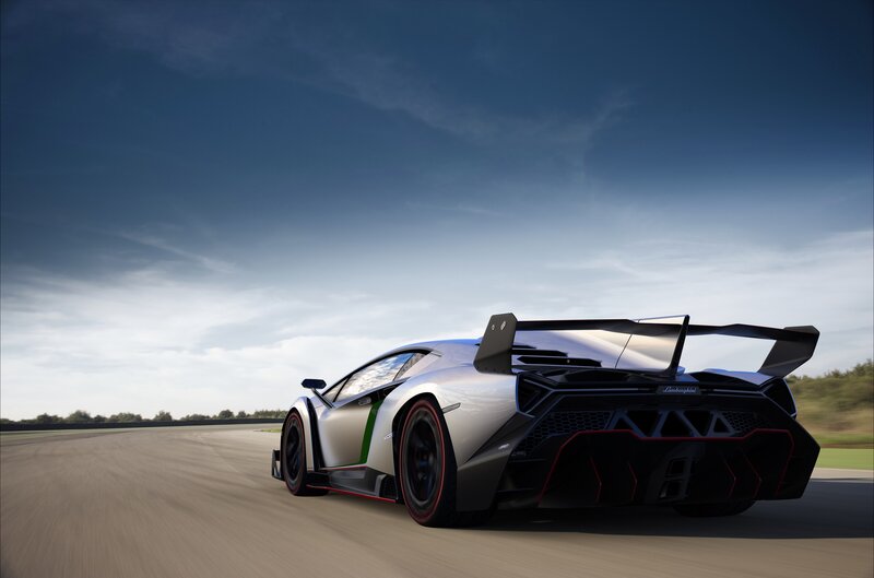 Lamborghini Veneno on a racetrack