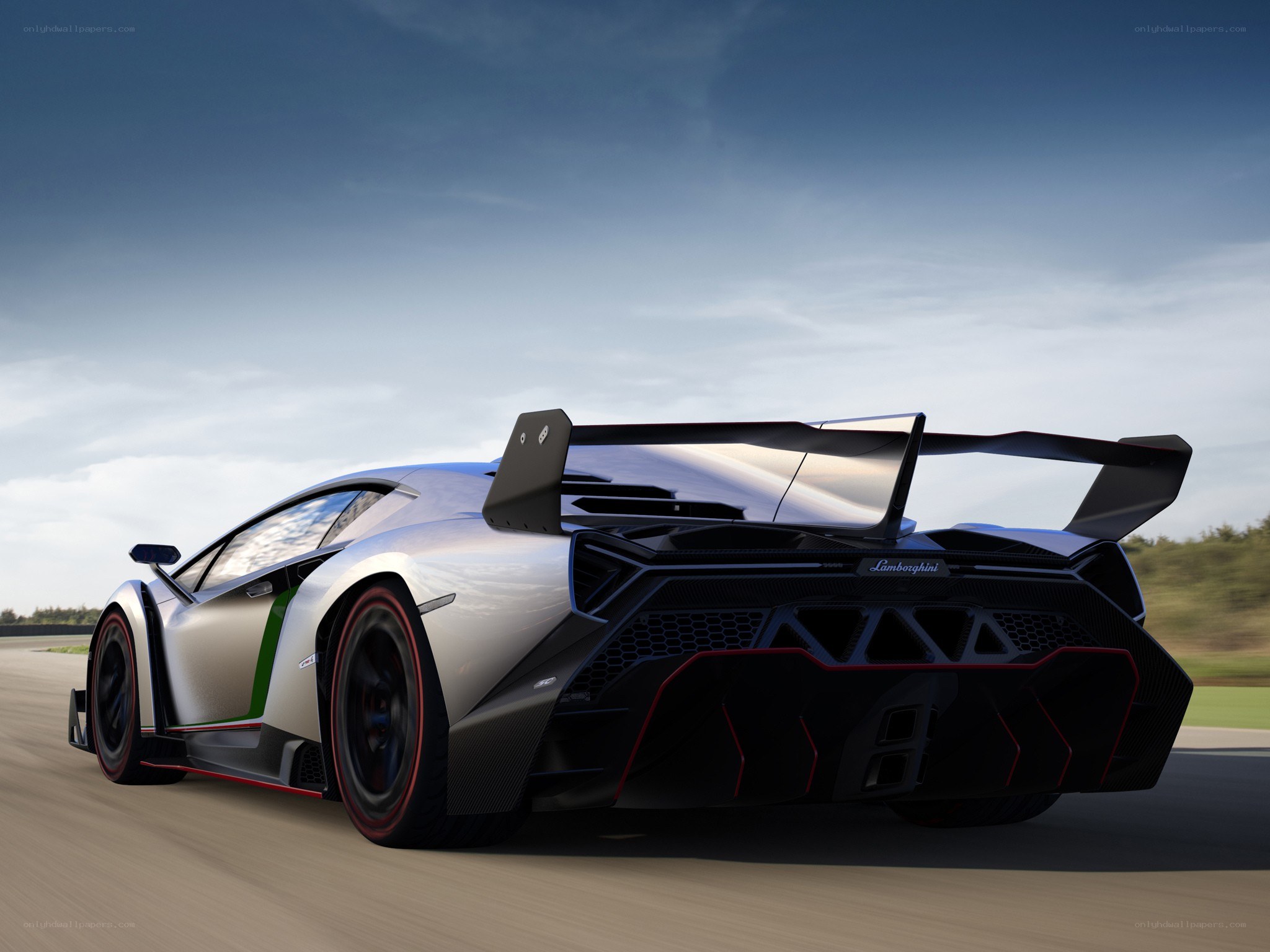 Lamborghini Veneno on a racetrack