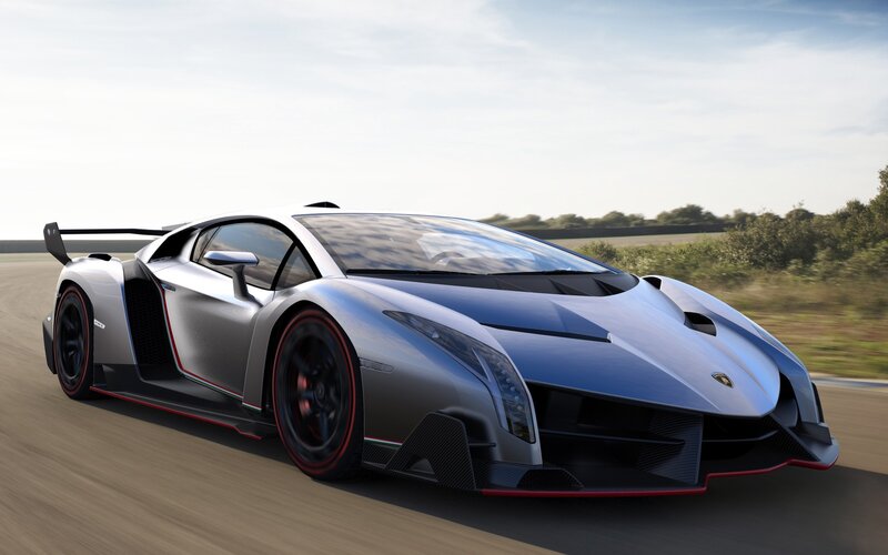 Lamborghini Veneno on a racetrack