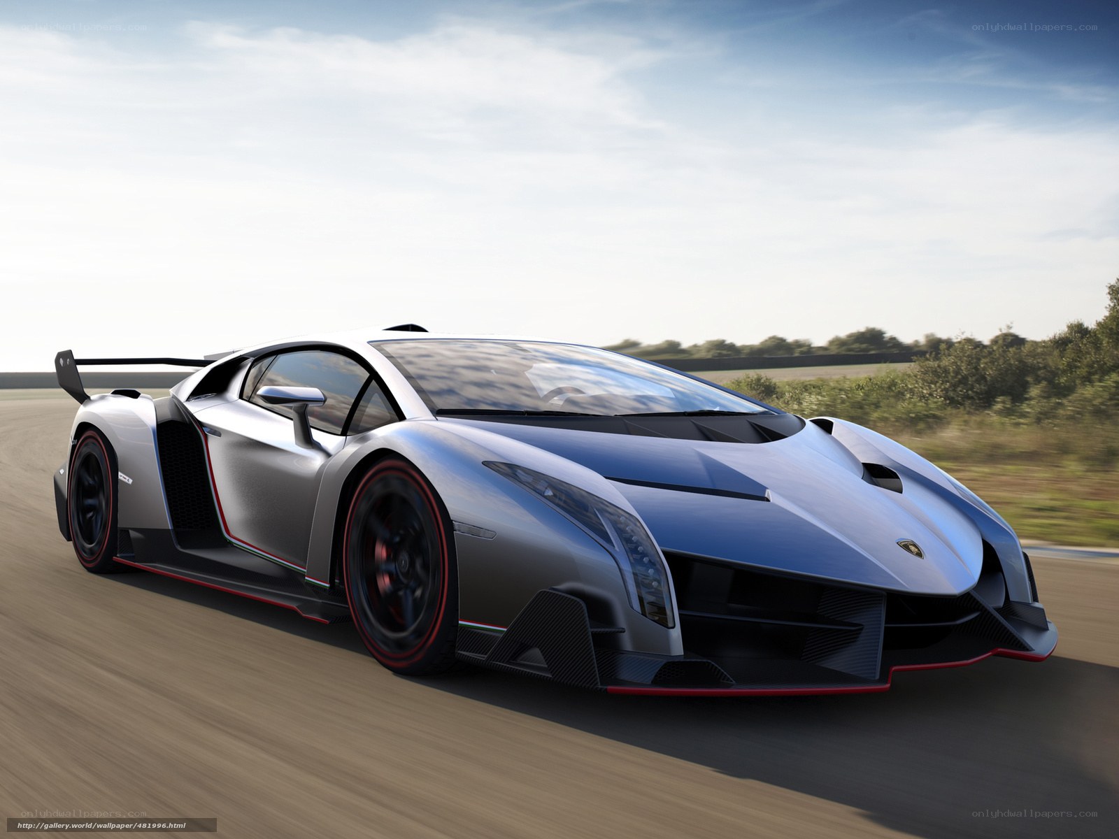 Lamborghini Veneno on a racetrack
