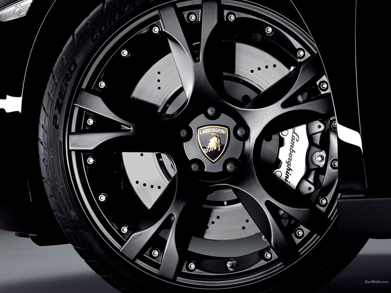 Lamborghini Wheel — Black, Dramatic, Photograph, Tire, Brake, Caliper, Silver