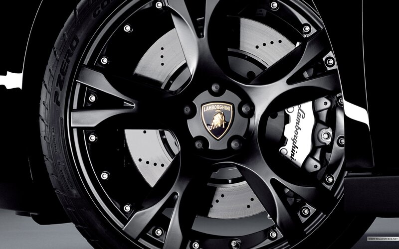 Lamborghini Wheel — Black, Dramatic, Photograph, Tire, Brake Disc, Caliper