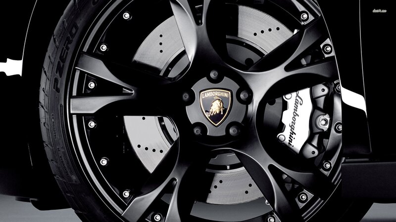 Lamborghini Wheel — Black, Dramatic, Photograph, Tire